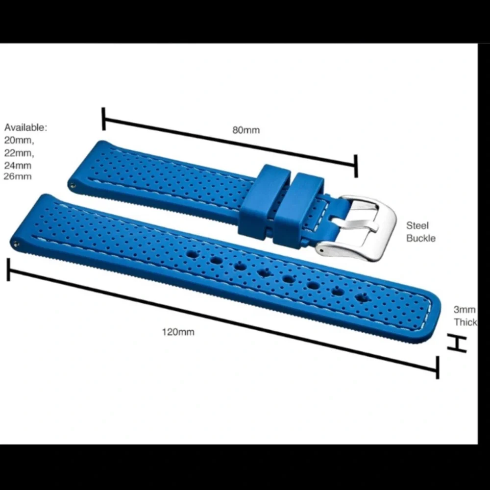 New Silicone Band For Standard And Smart Watches Size 26 MM